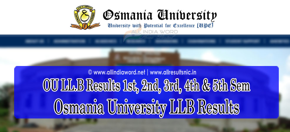 Osmania University LLB Results 2020