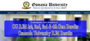 Osmania University B.Ed Results 2022