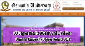 OU Degree BBA, B.Com, BSc, BSW, BA Results 2024